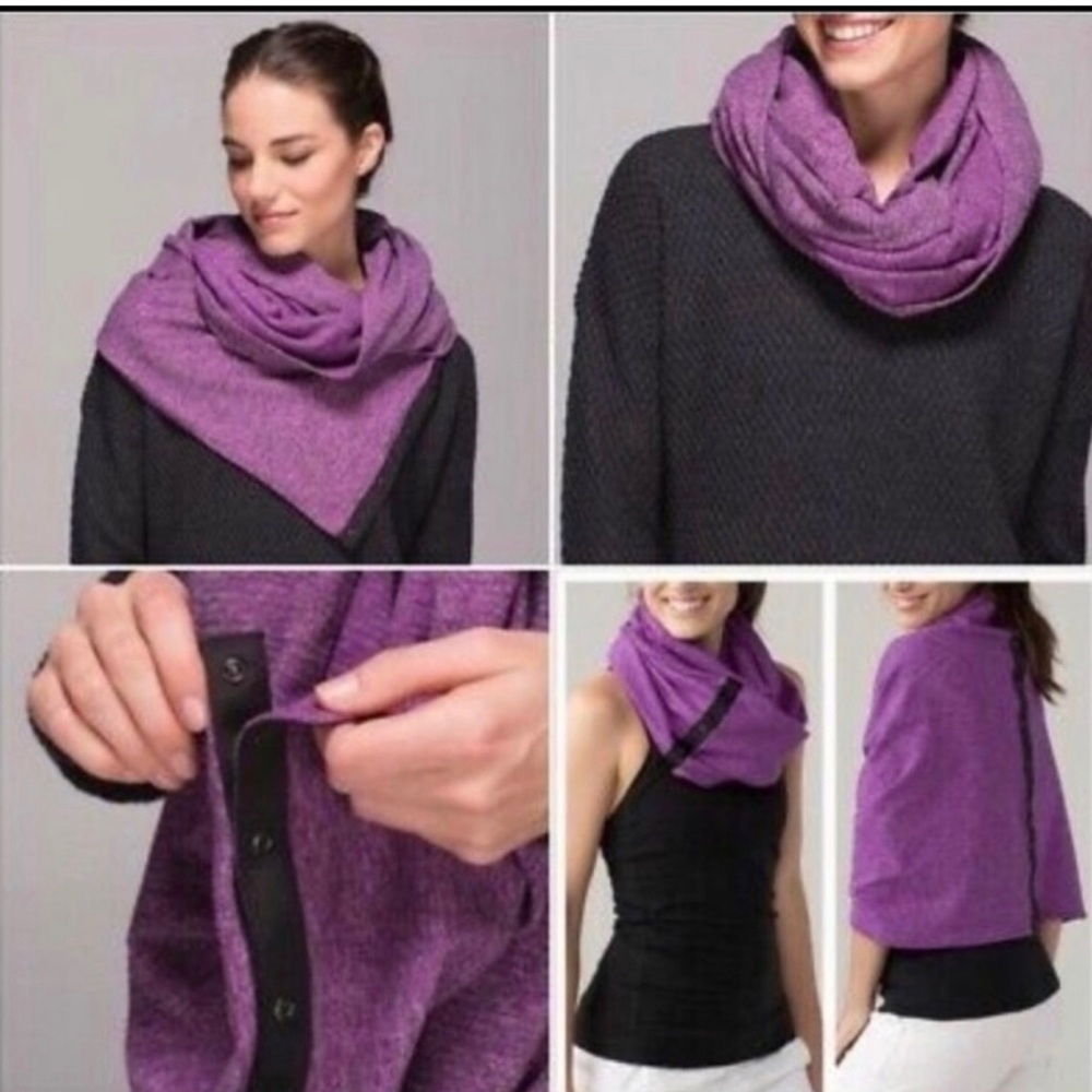 Lululemon Vinyasa Original Striped Purple Scarf